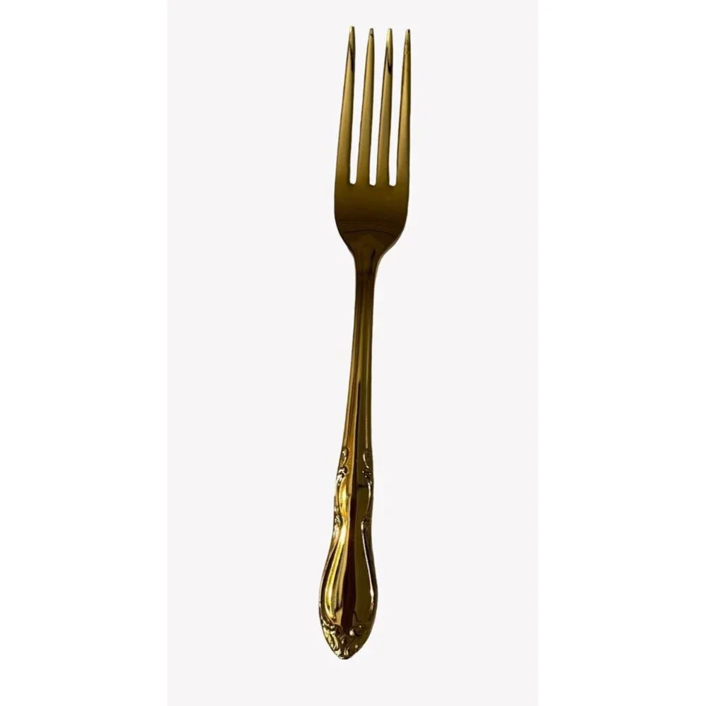 Vintage Simon & Rogers Goldplate 8 Piece Serving Set Stainless Steel Flatware